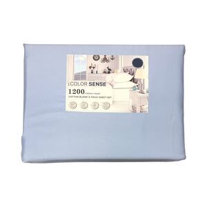 Color Sense 1200 Thread Count Cotton Blend 6 Piece Sheet Set - Sky Way